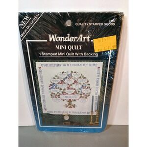 Vtg WonderArt Family Tree Mini Quilt Kit 36x36 Pattern‎ Only 9107 Circle of Love